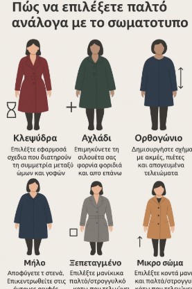 ποιο παλτό ταιριάζει με το σώμα μου